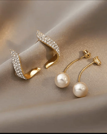 Twisted dropping pearl earning